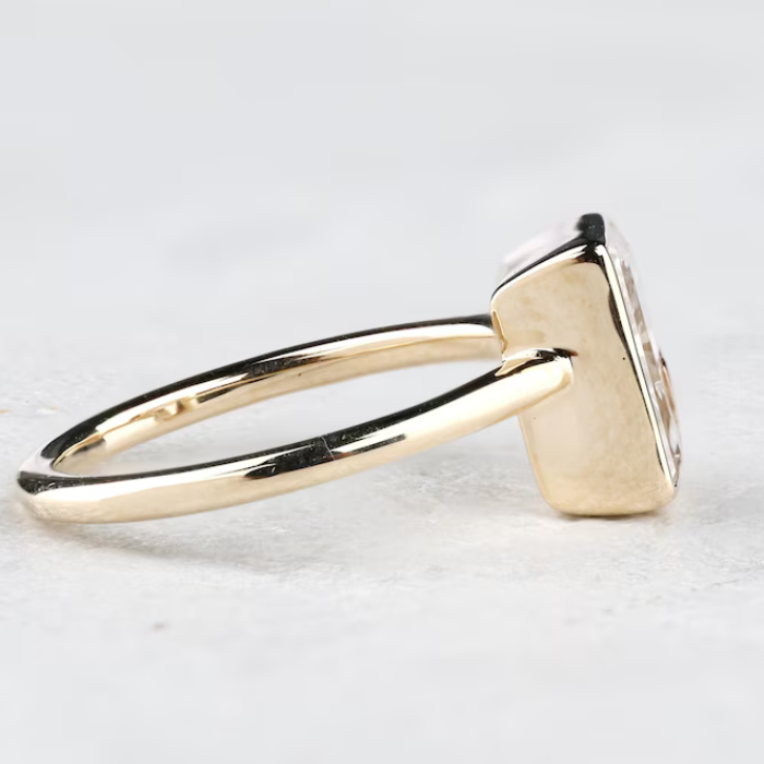 P Alphabet Lab Grown Diamond Initial Ring - Minimal Carbon
