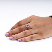 Cushion Cut Morganite Ring Fancy Pink Morganite Ring