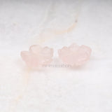 7.66 CT, 11.7 MM | Natural Rose Quartz | Flower Rose Quartz - Minimal Carbon