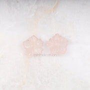 7.66 CT, 11.7 MM | Natural Rose Quartz | Flower Rose Quartz - Minimal Carbon