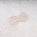 7.66 CT, 11.7 MM | Natural Rose Quartz | Flower Rose Quartz - Minimal Carbon