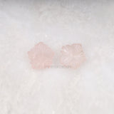 7.66 CT, 11.7 MM | Natural Rose Quartz | Flower Rose Quartz - Minimal Carbon