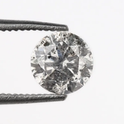 0.60 CT, 5.1 MM Round Brilliant Cut Diamond, Natural Loose Diamond Salt And Pepper Diamond - Minimal Carbon