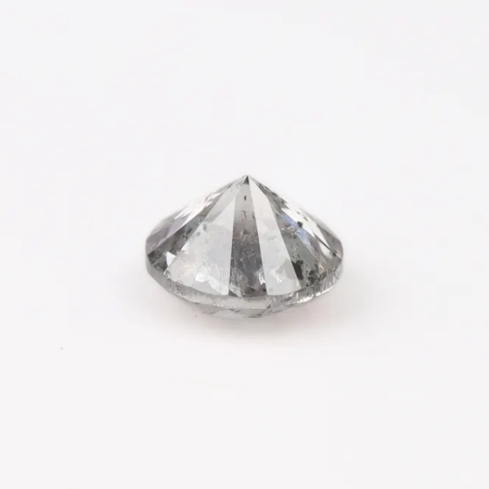 0.60 CT, 5.1 MM Round Brilliant Cut Diamond, Natural Loose Diamond Salt And Pepper Diamond - Minimal Carbon