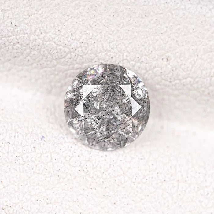 1.08 CT Round Brilliant Cut Salt and Pepper Diamond
