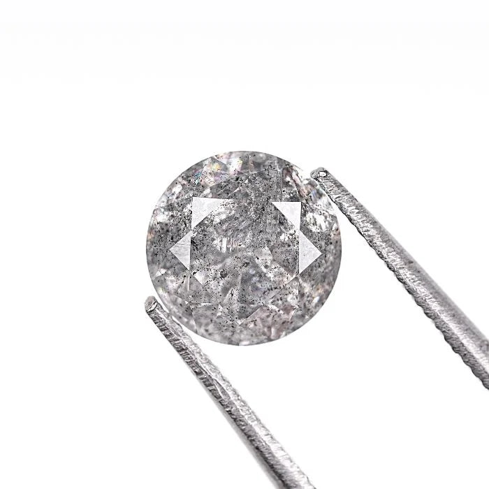 1.08 CT Round Brilliant Cut Salt and Pepper Diamond