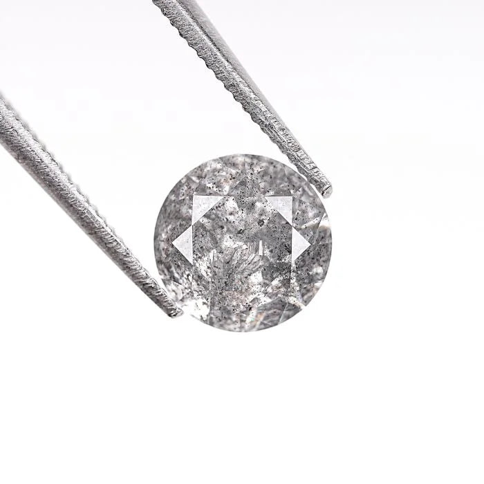 1.08 CT Round Brilliant Cut Salt and Pepper Diamond