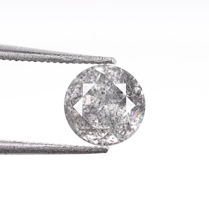 1.08 CT Round Brilliant Cut Salt and Pepper Diamond