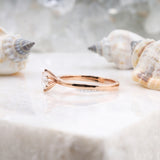Round Rose Cut Salt and Pepper Lab Diamond Ring
