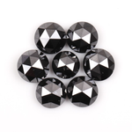 Round Rose Cut Black Loose Natural Earth Mined Diamond