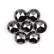 Round Rose Cut Black Loose Natural Earth Mined Diamond