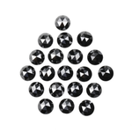 Round Rose Cut Loose Black Natural Earth Mined Diamond