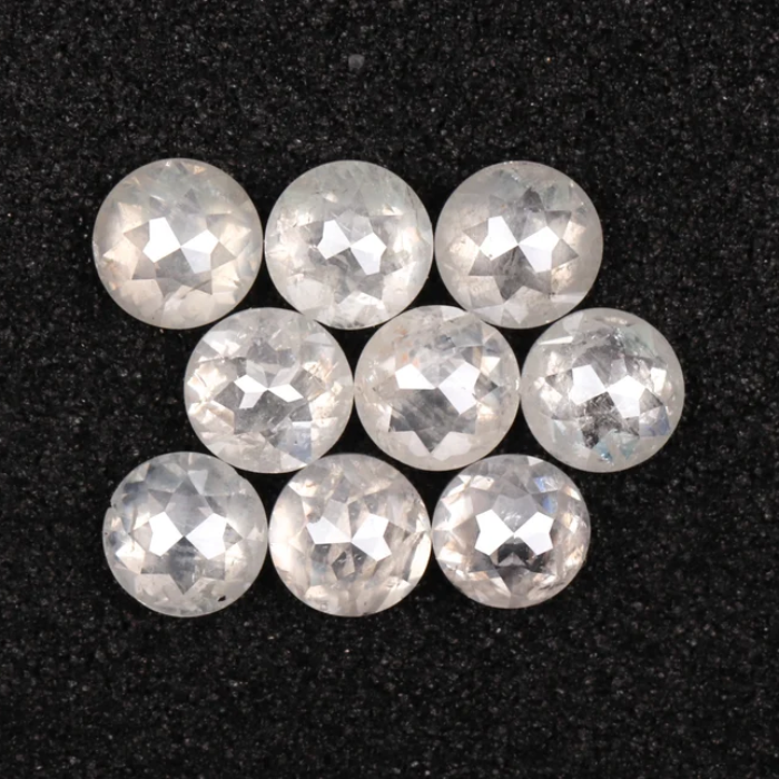 Round Rose Cut Loose Natural Earth Mined Diamond - Minimal Carbon
