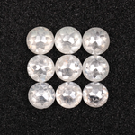 Round Rose Cut Loose Natural Earth Mined Diamond - Minimal Carbon