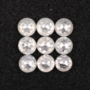 Round Rose Cut Loose Natural Earth Mined Diamond - Minimal Carbon
