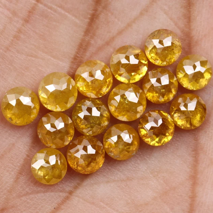 Round Rose Cut Loose Natural Earth Mined Diamond