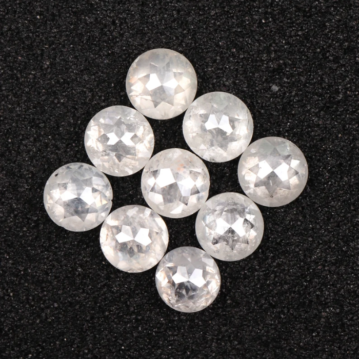 Round Rose Cut Loose Natural Earth Mined Diamond - Minimal Carbon