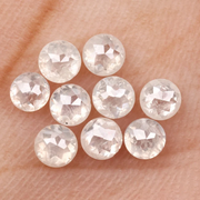 Round Rose Cut Loose Natural Earth Mined Diamond - Minimal Carbon