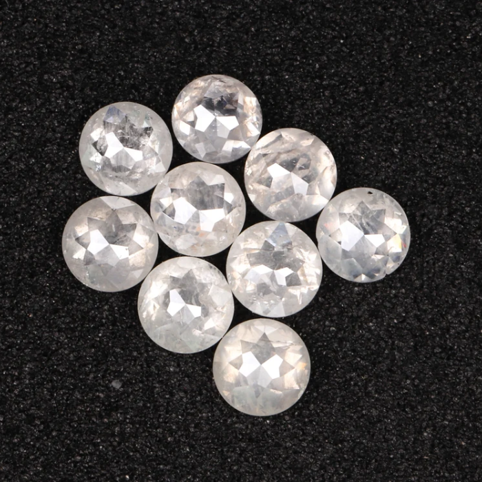 Round Rose Cut Loose Natural Earth Mined Diamond - Minimal Carbon