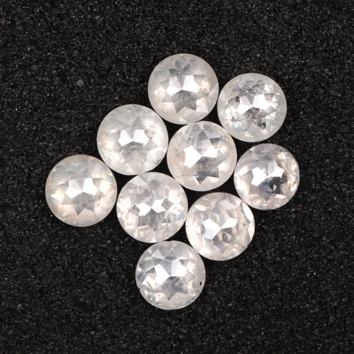 Round Rose Cut Loose Natural Earth Mined Diamond - Minimal Carbon