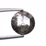 Round Rose Cut Loose Natural Salt And Pepper Diamond