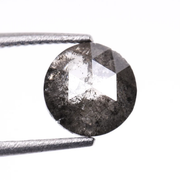 Round Rose Cut Loose Natural Salt And Pepper Diamond