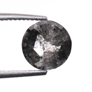 Round Rose Cut Loose Natural Salt And Pepper Diamond