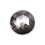Round Rose Cut Loose Natural Salt And Pepper Diamond