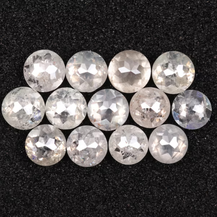 Round Rose Cut Loose White Natural Earth Mined Diamond