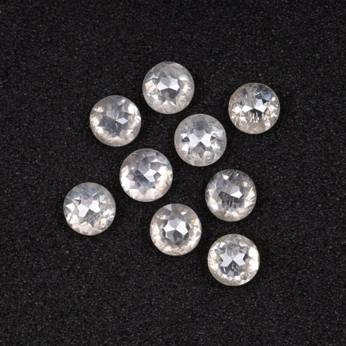 Round Rose Cut Loose White Natural Earth Mined Diamond - Minimal Carbon