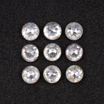 Round Rose Cut Loose White Natural Earth Mined Diamond - Minimal Carbon