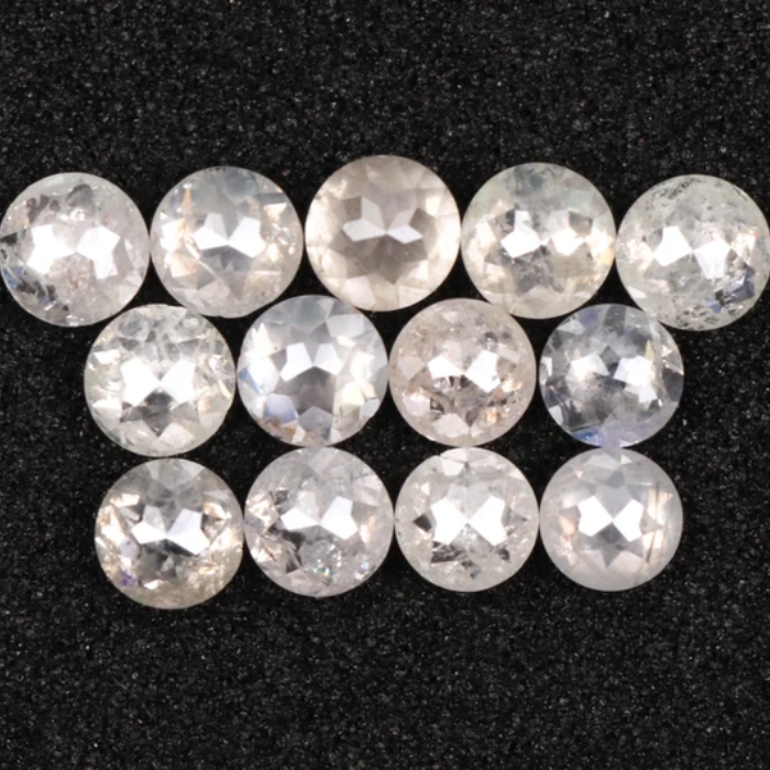 Round Rose Cut Loose White Natural Earth Mined Diamond