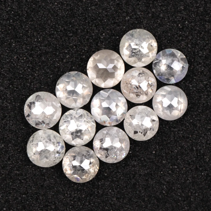 Round Rose Cut Loose White Natural Earth Mined Diamond