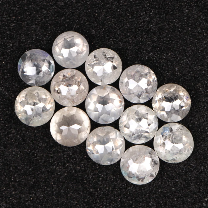 Round Rose Cut Loose White Natural Earth Mined Diamond