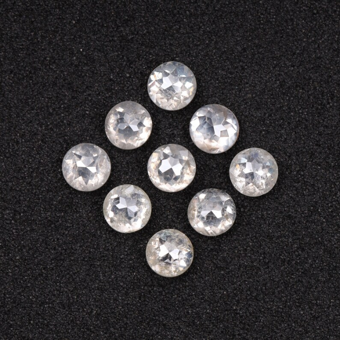 Round Rose Cut Loose White Natural Earth Mined Diamond - Minimal Carbon