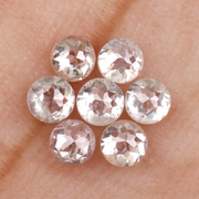 Round Rose Cut Loose White Natural Earth Mined Diamond - Minimal Carbon