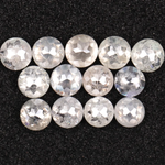 Round Rose Cut Loose White Natural Earth Mined Diamond