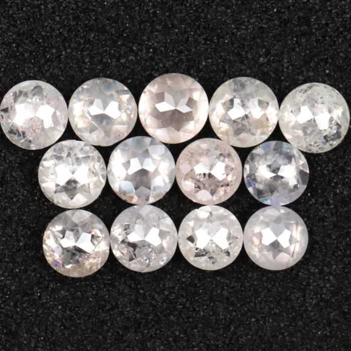 Round Rose Cut Loose White Natural Earth Mined Diamond
