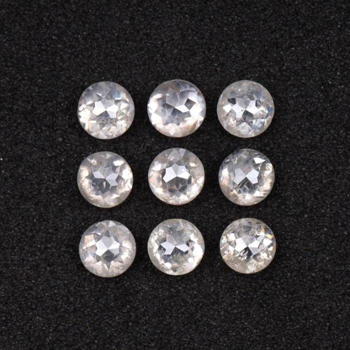 Round Rose Cut Loose White Natural Earth Mined Diamond - Minimal Carbon