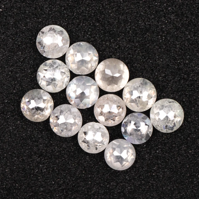 Round Rose Cut Loose White Natural Earth Mined Diamond