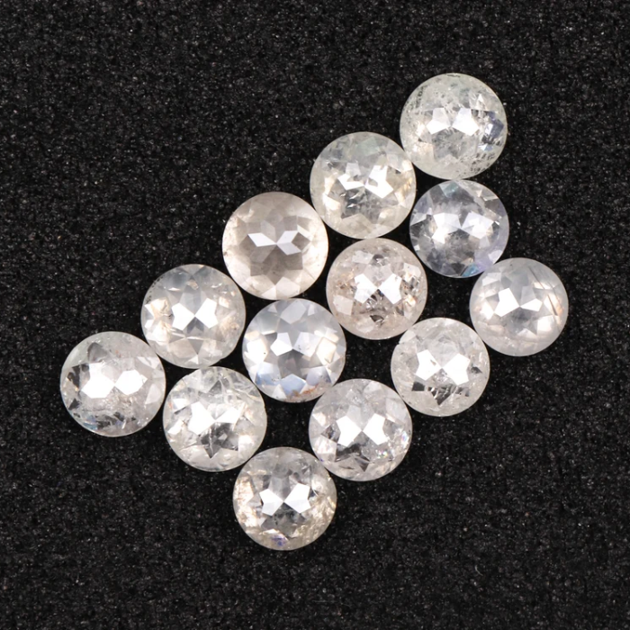 Round Rose Cut Loose White Natural Earth Mined Diamond