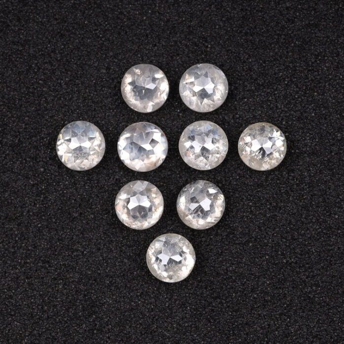 Round Rose Cut Loose White Natural Earth Mined Diamond - Minimal Carbon