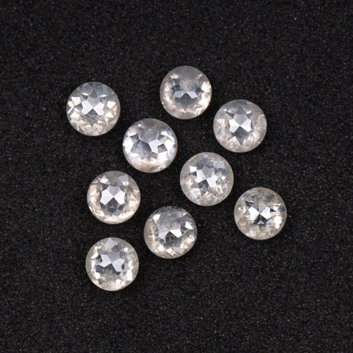 Round Rose Cut Loose White Natural Earth Mined Diamond - Minimal Carbon
