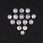 Round Rose Cut Milky White Natural Earth Mined Diamond - Minimal Carbon