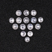 Round Rose Cut Milky White Natural Earth Mined Diamond - Minimal Carbon