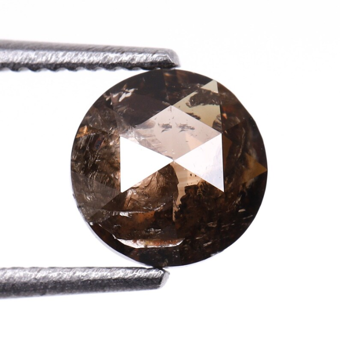 Round Rose Cut Natural Brown Diamond