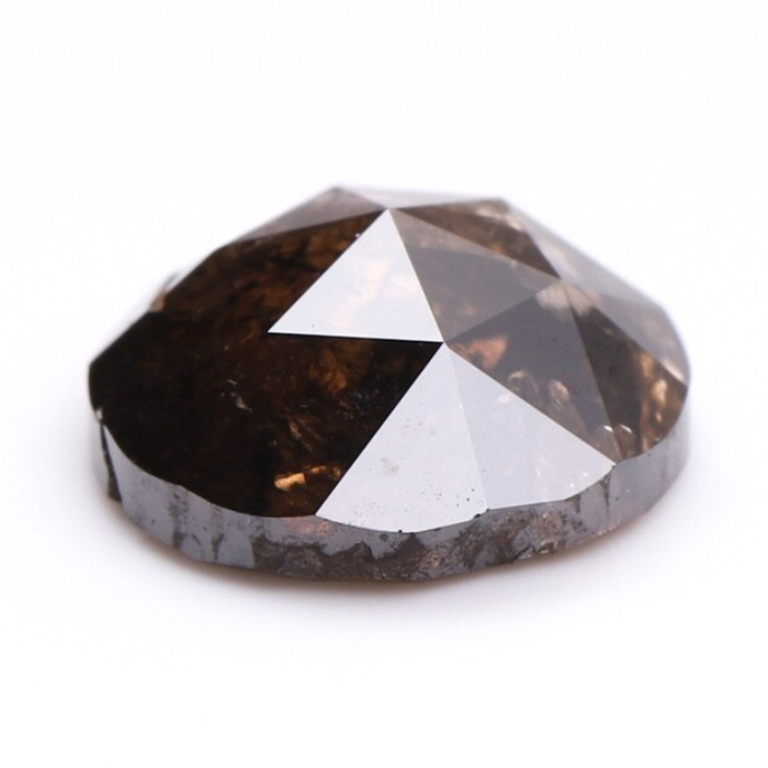 Round Rose Cut Natural Brown Diamond