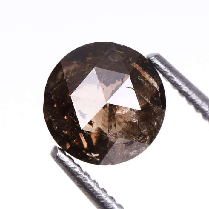 Round Rose Cut Natural Brown Diamond