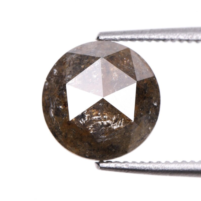 Round Rose Cut Natural Fancy Diamond