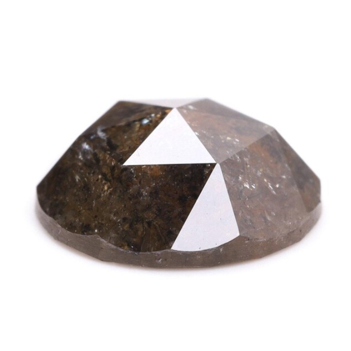 Round Rose Cut Natural Fancy Diamond